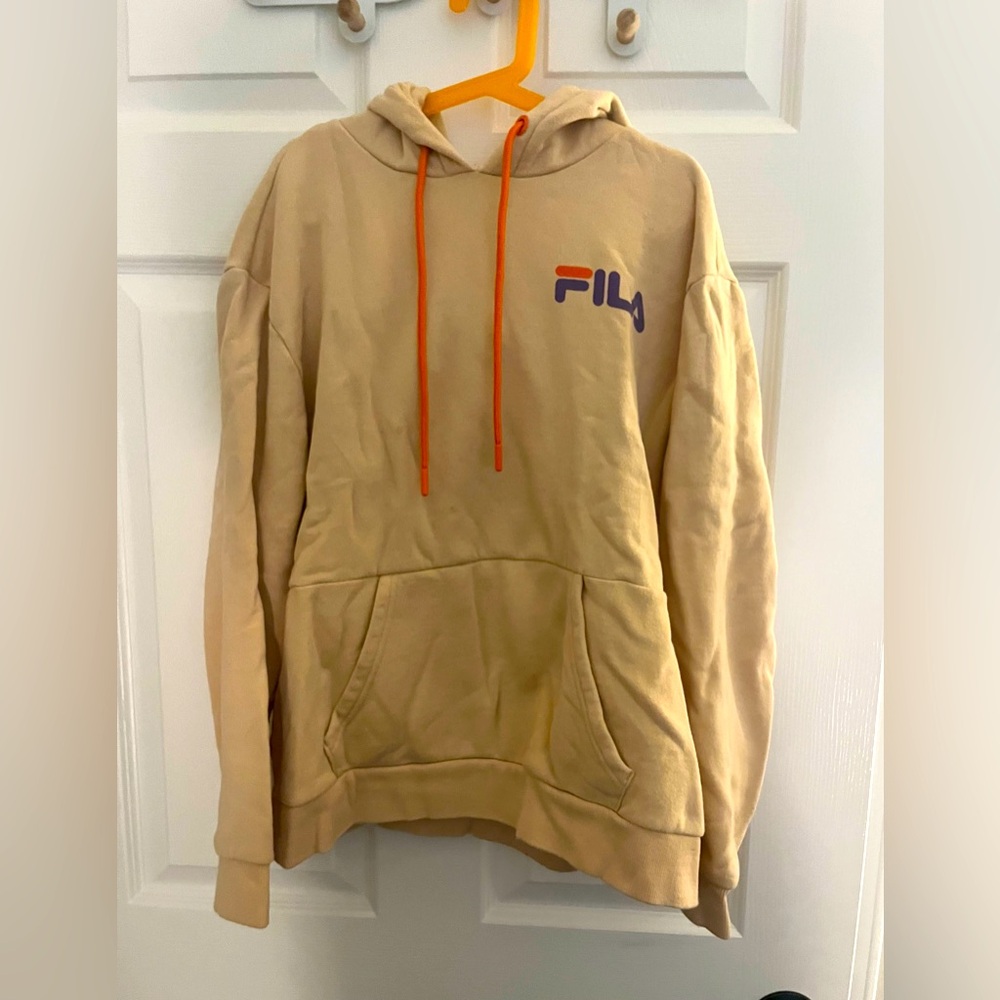 Fila Beige/Orange hoodie in good condition